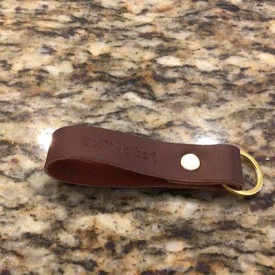Personalized Keychain Leather Keychain Personalized Keyfob - Etsy