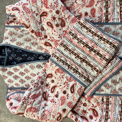 English Flowers Quilted Reversible Jacket