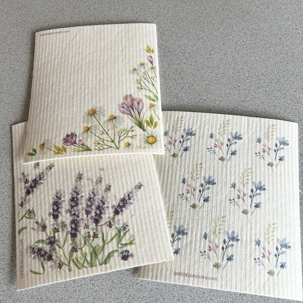 SWEDEdishcloths Set Di 3 Strofinacci Svedesi Per Ogni Strofinacci