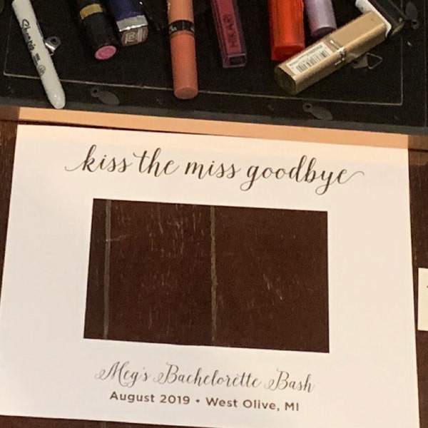 Kiss the Miss Goodbye Printable Template | Editable - Instant Download ...