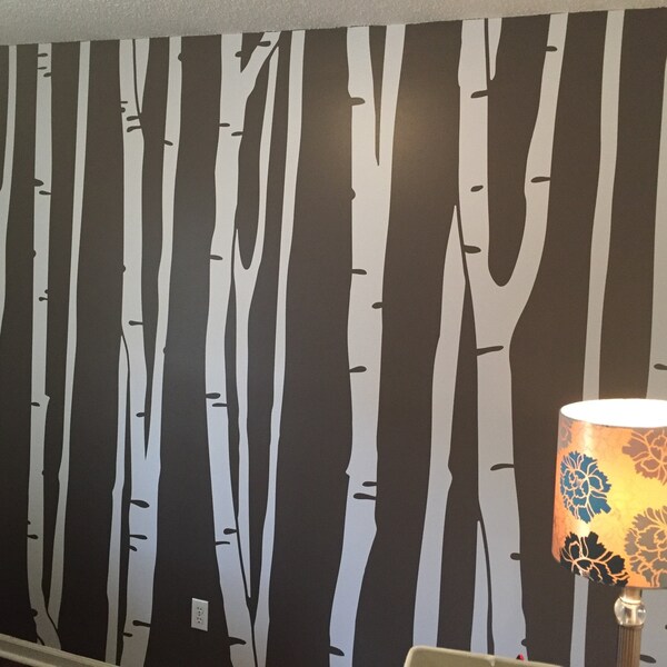 Large Wall Birch Tree Decal Forest Kids Vinyl Sticker Removable (9 ...