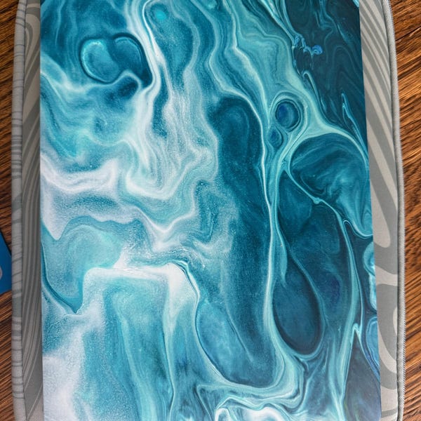 Blue Ocean Wave MacBook Case: Abstract Art Hard Laptop Cover - Etsy