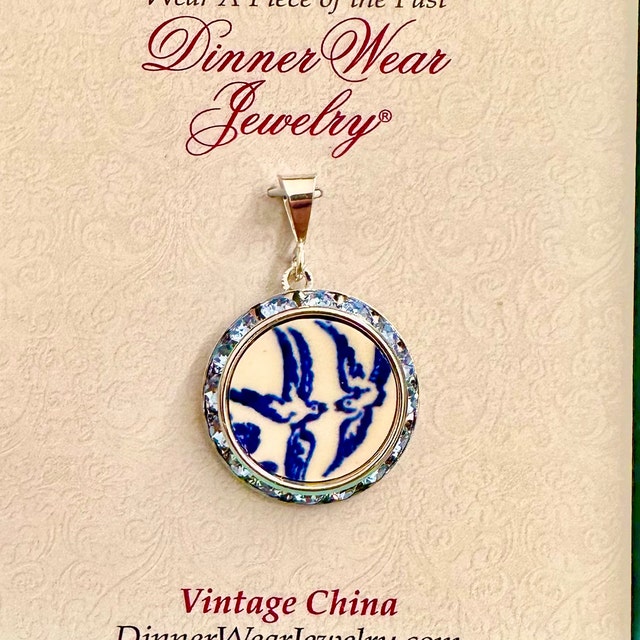 Adjustable White Rabbit Broken China Jewelry – DinnerWear Jewelry