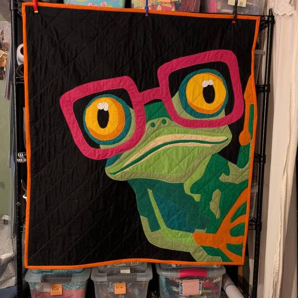 Frog Quilt Pattern: Patchwork Template, Home Craft (PDF Download) - Etsy