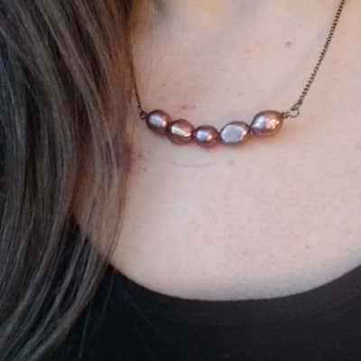 Glass Beaded Choker in Aqua main image 0