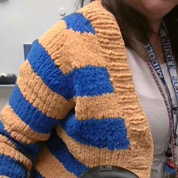 Crewneck Pattern Cardi main image 1