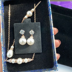 Pearl Backdrop Necklace Minimal Pearl Necklace Pearl Wedding | Etsy