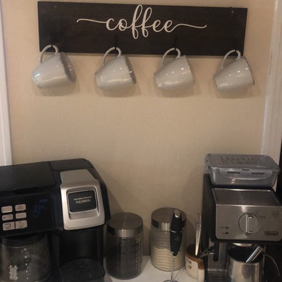 Coffee Mug Holder/wall Rack-great for Coffee Bars - Etsy
