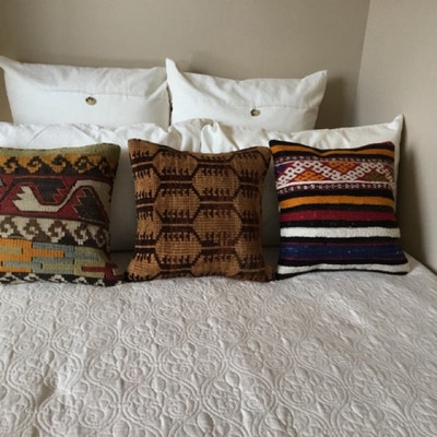 Unique Kilim Pillow Cover 16x16 Case from Kilim Rug Hidden