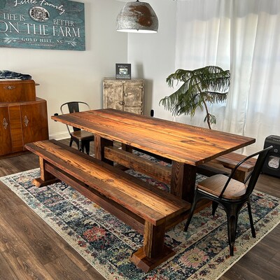 Reclaimed Timber Harvest Table - Etsy