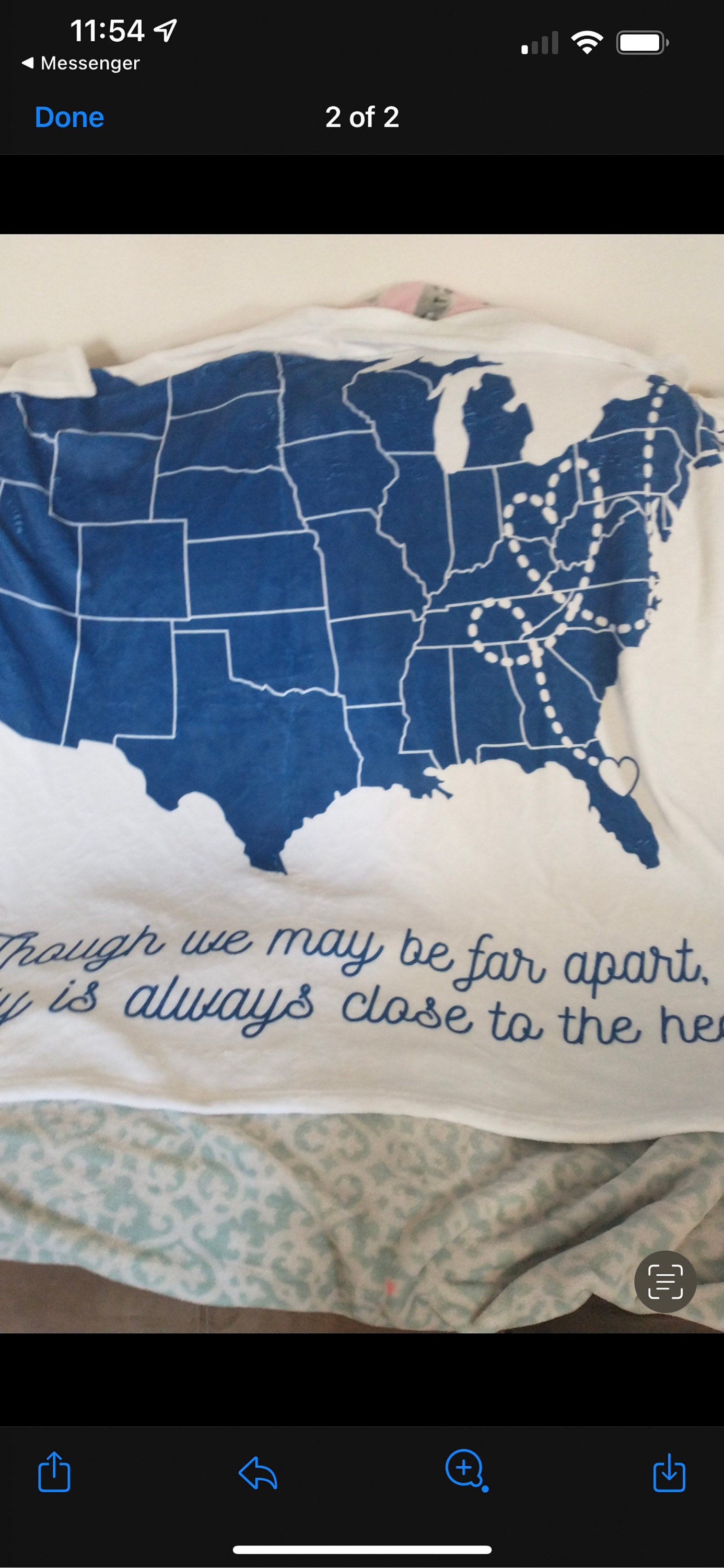 Long Distance Family Gift, Personalized Blanket for Mom, Custom State to State, Multiple States Custom Blanket Family Gift, Christmas Gift