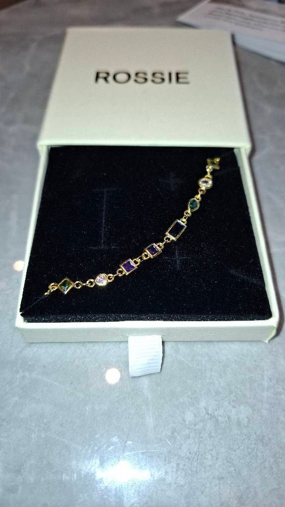 14k Rainbow Crystal Anklet, Gold Charm Anklet | Gold crystal ankle bracelet | Bridesmaid gift| Gold gift for her 14k Gold filled anklet