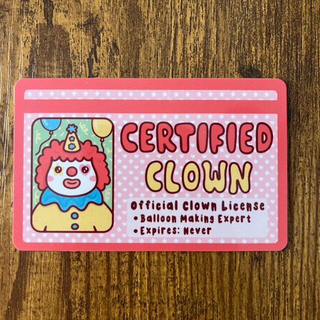 Certified Clown Fake Driver's License: Funny Parody ID Card - Etsy