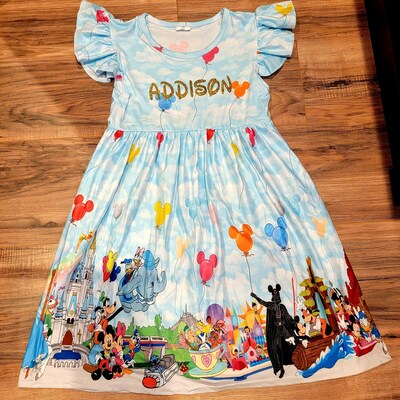 Disney Dress Disney World Dress Birthday Disney Girl Dress - Etsy