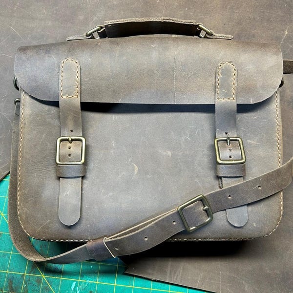Leather Messenger Bag PDF Pattern | Satchel With Video Tutorial - Etsy