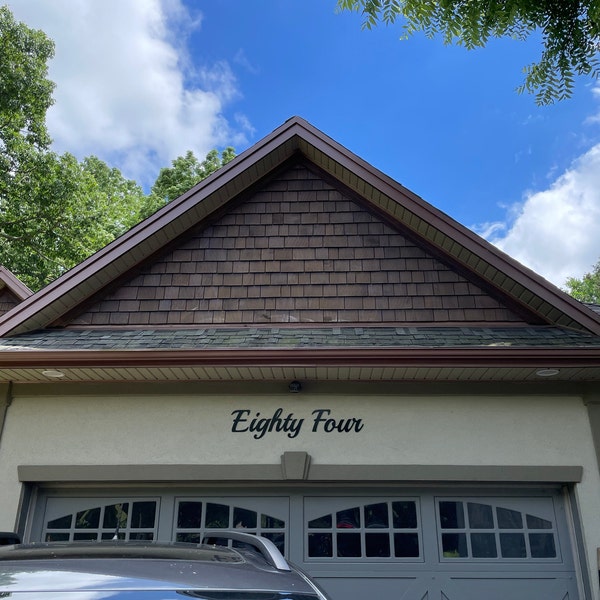 Glossy Black House Address Number Sign | Modern Address | Cursive ...