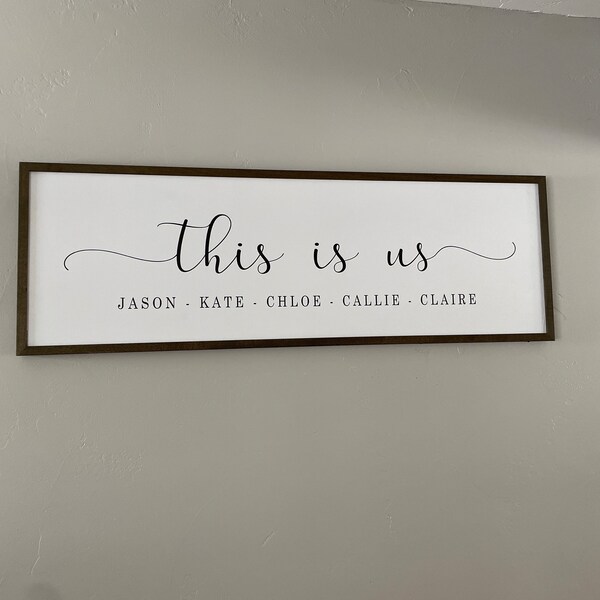 This is Us Framed Sign Personalized With Family Names, Gift for Mom - Etsy