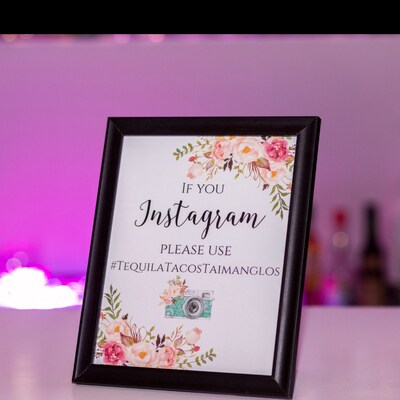 Instagram Wedding Sign If You Instagram Sign Instagram Sign - Etsy