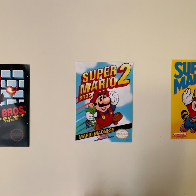 スーパーマリオブラザーズ 1 2 3 任天堂 NES ポスター - サイズ A4