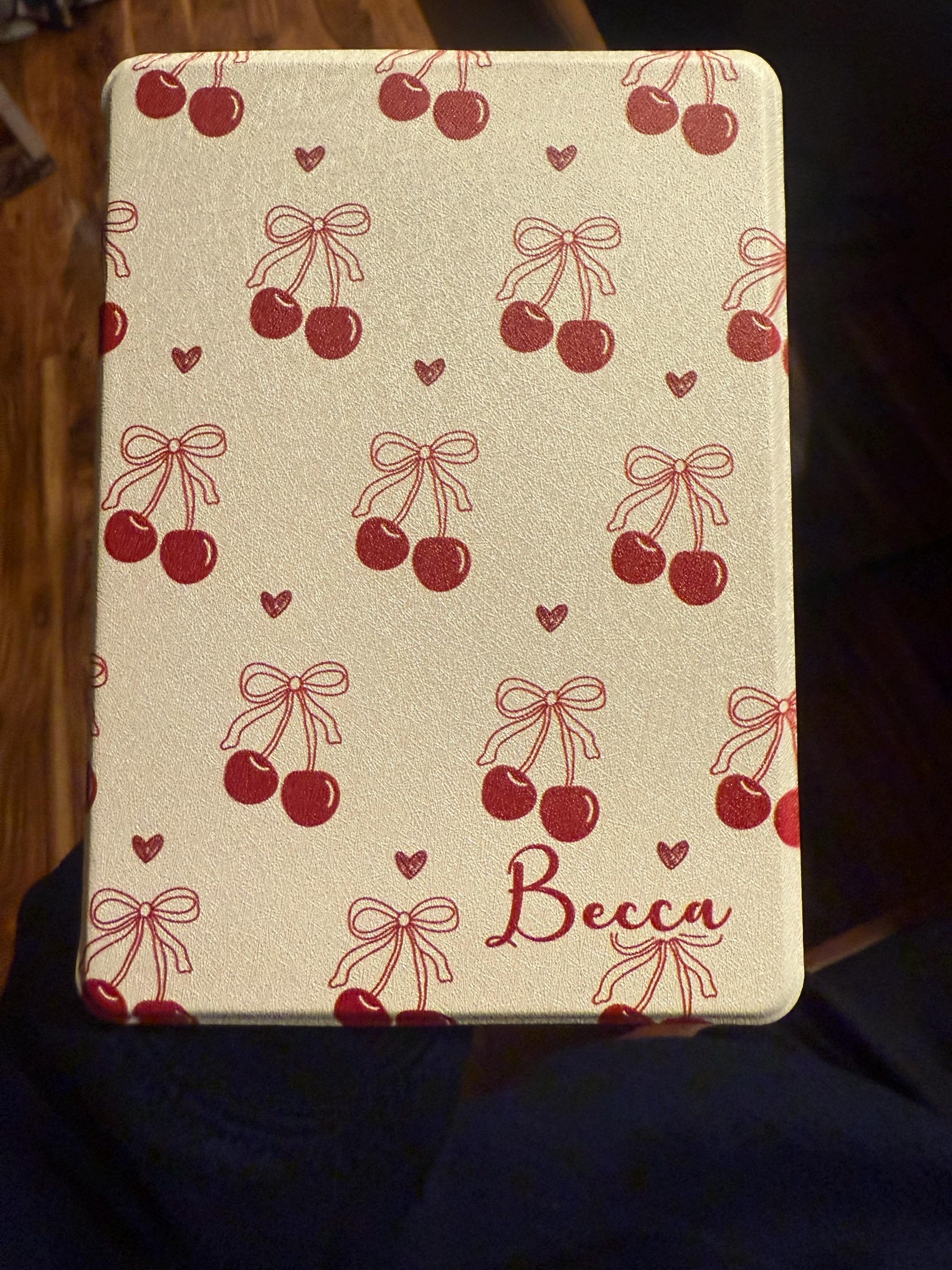 Pink Cherry Cute All New Kindle 12th 2024 Colorsoft Strap Case Paperwhite 11th 6.8 case kindle Oasis Kobo Clara Cover gift Auto Wake/Sleep