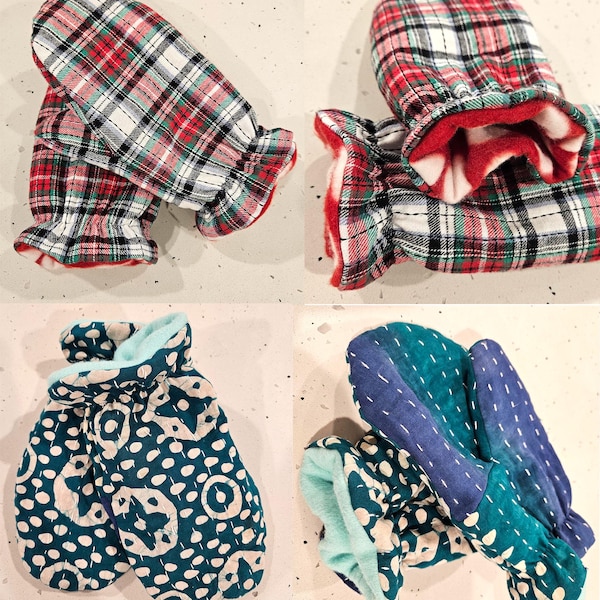 Upcycled Quilt Mittens Sewing Pattern: Woven Fabrics (digital Pattern ...