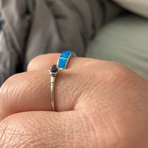 Customer photo from Amanda, Raw Black Diamond Ring in Sterling Silver