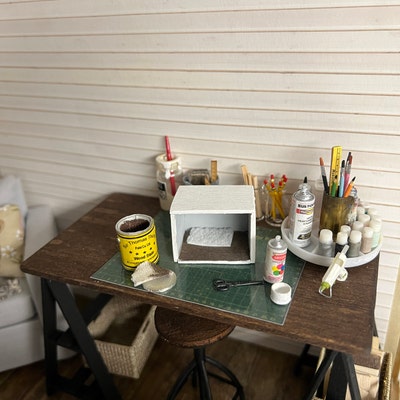 Melody Jane Dollhouse Potting Bench - 1:12 Scale Miniature Garden Furniture