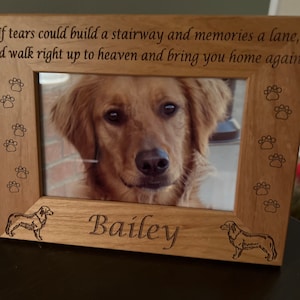 Cornice per foto Golden Retriever, cornice personalizzata con