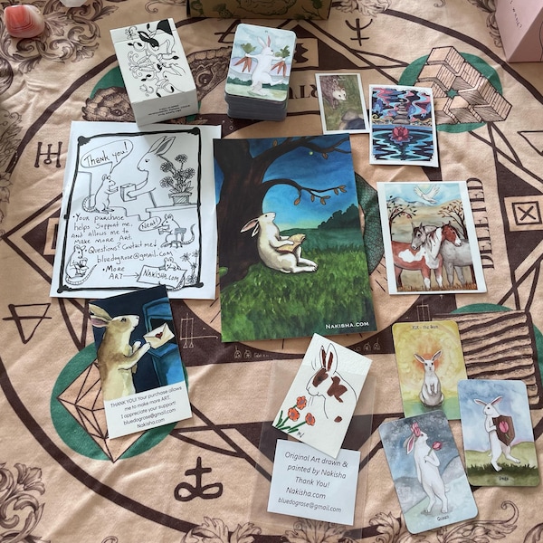 The Rabbit Tarot - Deluxe Version- Animal Art Card Deck From Original ...