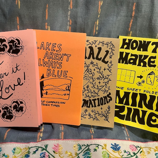 Spring Mini Zine Choose 4 Mini Zines! | Illustrated Zine Bundle - Etsy