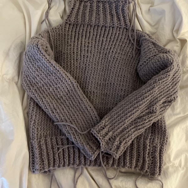 Knitting Pattern | the Charlie | Modern Chunky Turtleneck Roll Neck ...