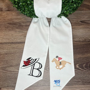 ダービー競馬の馬と騎手のスケッチステッチミシン刺繍デザイン