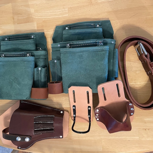 Leather Tool Belt Professional Carpenter Full Grain Nail Pouch