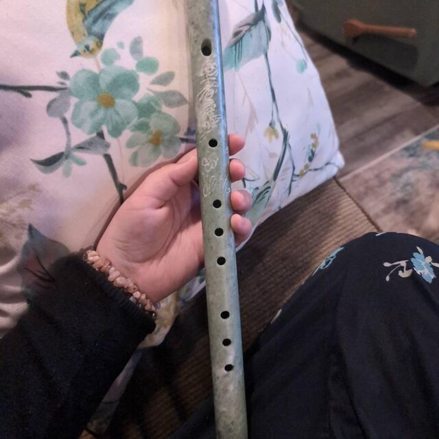 Hand-carved Jade Flute Ornaments Made by Chinese Antiques
