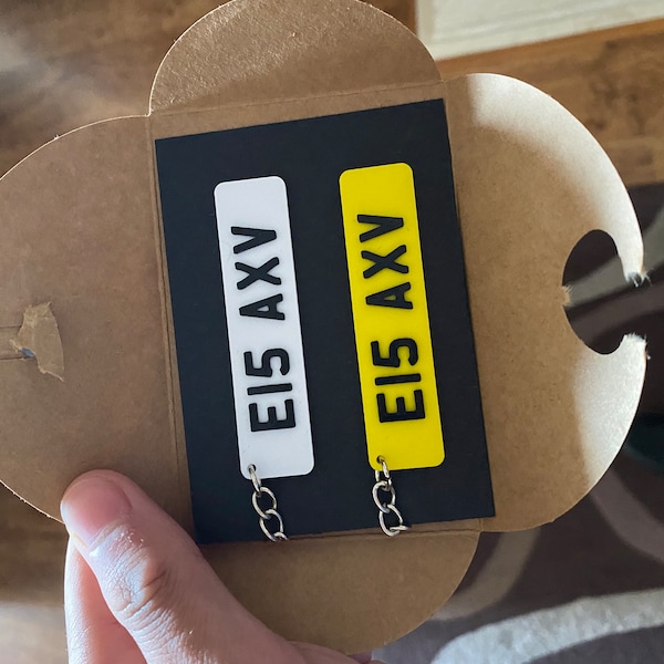 Key Ring Plastic Personalised 3D LED Number Plate Keyring - 7 - Foto 8