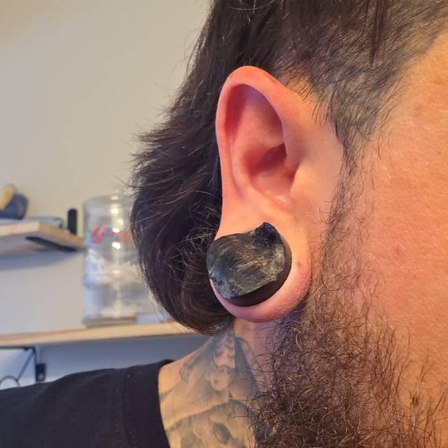 OverGauged Black Buffalo Horn & Bone Star Plug Gauges – Pair Of Ear Tunnels
