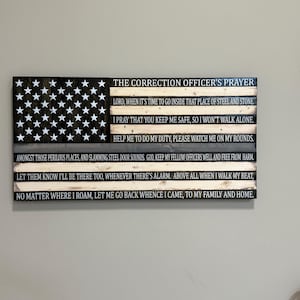 Thin Grey Line Flag for Corrections Officers. Support for Corrections Agents Flag. Corrections