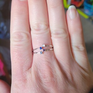 Solid Gold 5 Stone Mothers Ring Mothers 