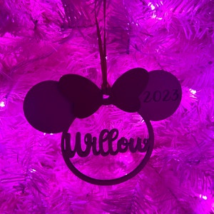 Mickey Mouse Ornament, Minnie Mouse Ornament, Custom Disney Ornament ...