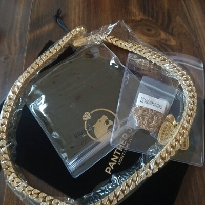 Iced Out 10mm Miami Cuban Chain Pitbull Dog Pendant Silver Plated Bling ...