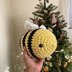 Strawberry crochet bee pillow soft bee pillow giant | Etsy
