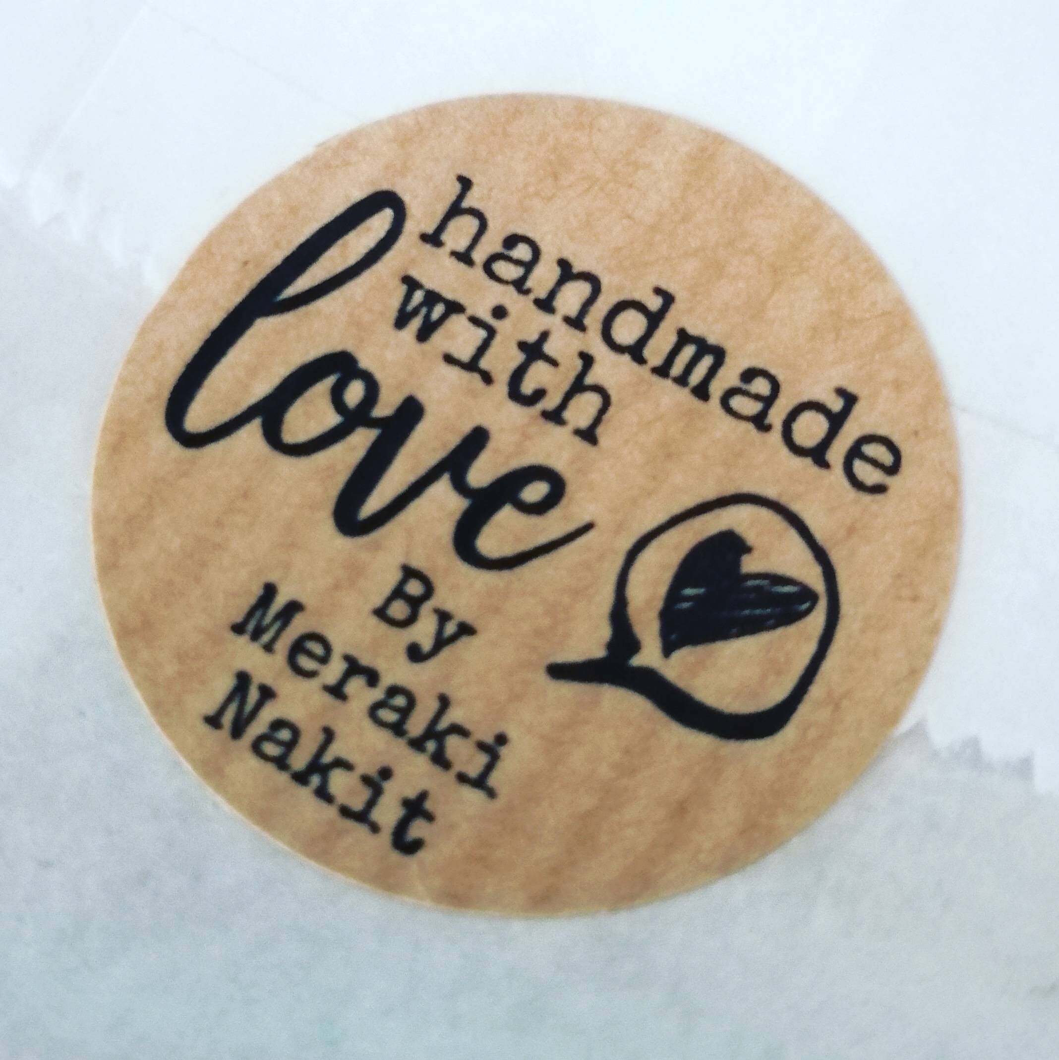 handmade with love stickers sheet custom sticker labels personalised