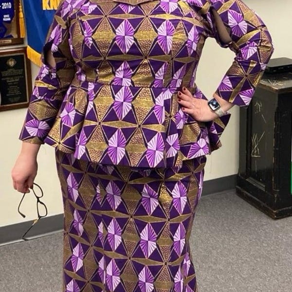 African Print Fabric, Gold Glitter Beige Floral Ankara Print Fabric