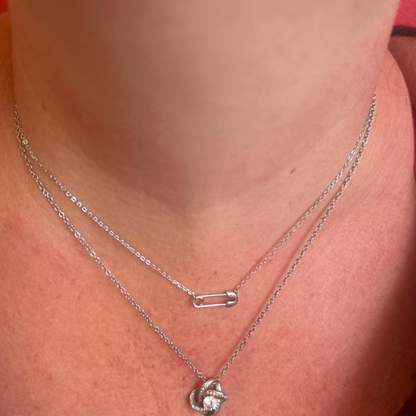 Safety Pin Pendant Necklace main image 0
