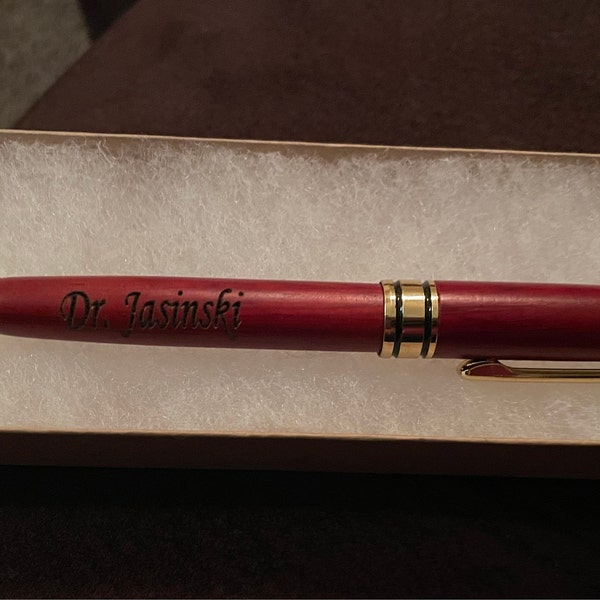 PERSONALIZED Engraved Wooden Pen, Rosewood, Monogramed Multicolor Pens ...
