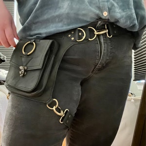 Leather Eclipse Belt ~ Mishu ~ Utility Belt , Hip Bag , Leg