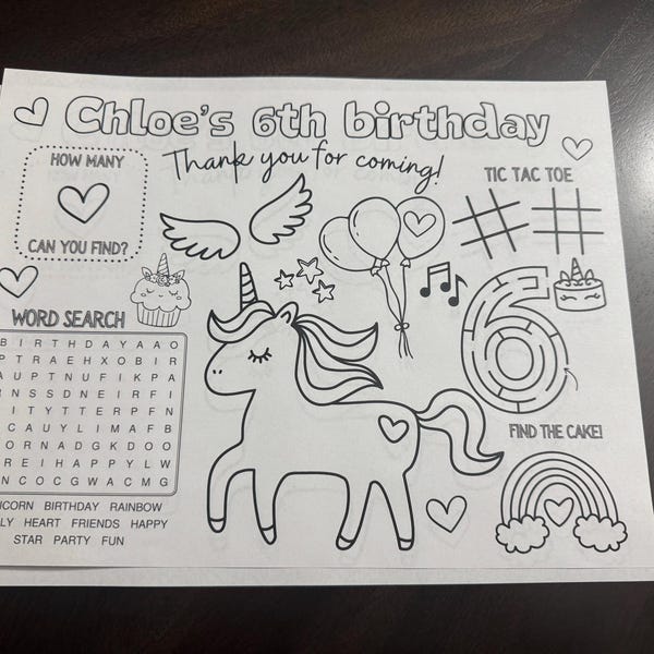 Pool Party Activity Sheet Summer Birthday Pool Party Favor Pool