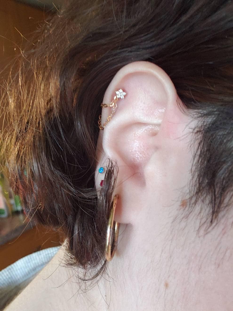 Earring Chain - Helix Chain - Chain Ear jacket- Dangle Earring - Earring Charm Chain - Cartilage Earring - Stud Earrings - Ear Chain