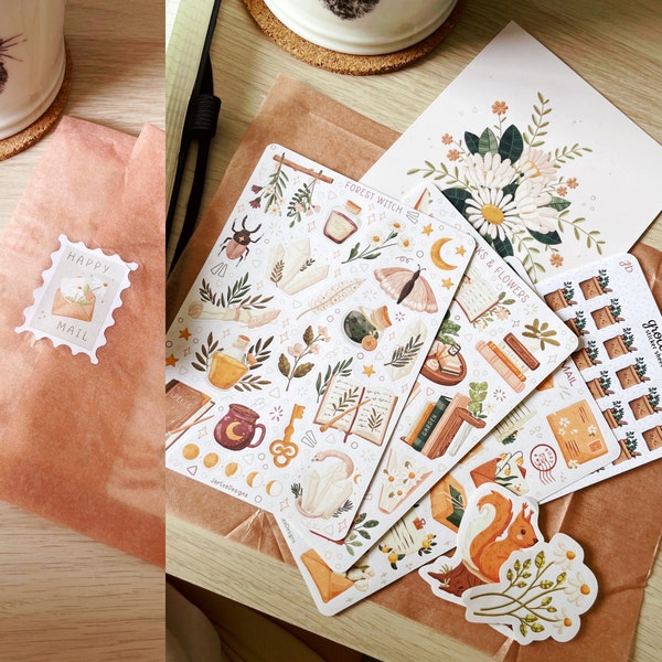 Sticker Sheet Happy Mail Stickers | Letter Sticker Set | Planner ...