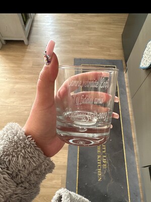 Verre à Whisky Personnalisé Avec Photo – Cadeau Original Pour Père, Mari, Grand-père – Gravure Personnelle, Qualité Verre épais Sans Plomb
